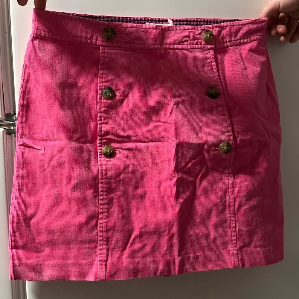 Pink Button-Front Women's Skirt